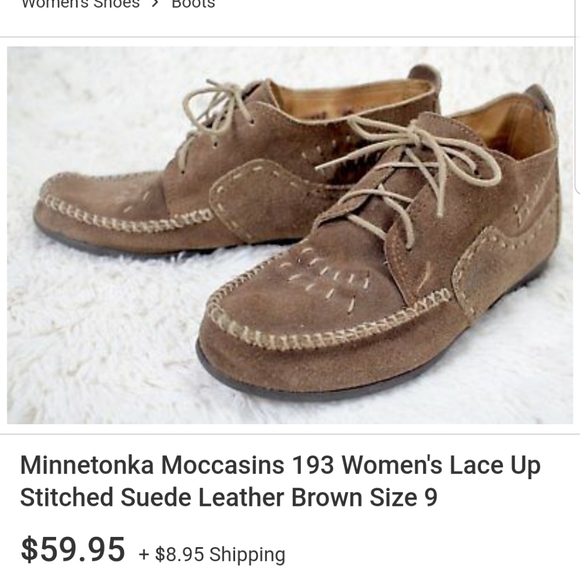 Minnetonka Shoes - MINNETONKA☯️Lace Up Stitched Suede Ankle Booties